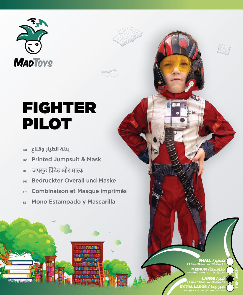 Mad Toys Fighter Pilot Book Week and World Book Day Costumes