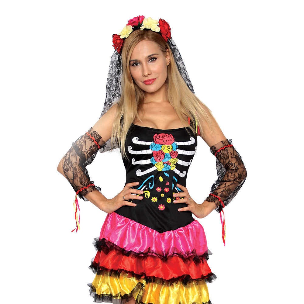 Mad Toys Day of the Dead Lady Halloween Costume Adult