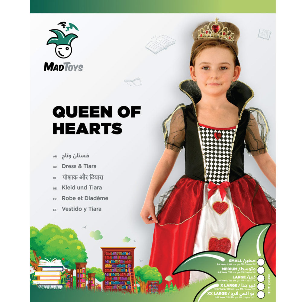 Mad Toys Queen of Hearts Halloween Roleplay Theme Party Child Costumes