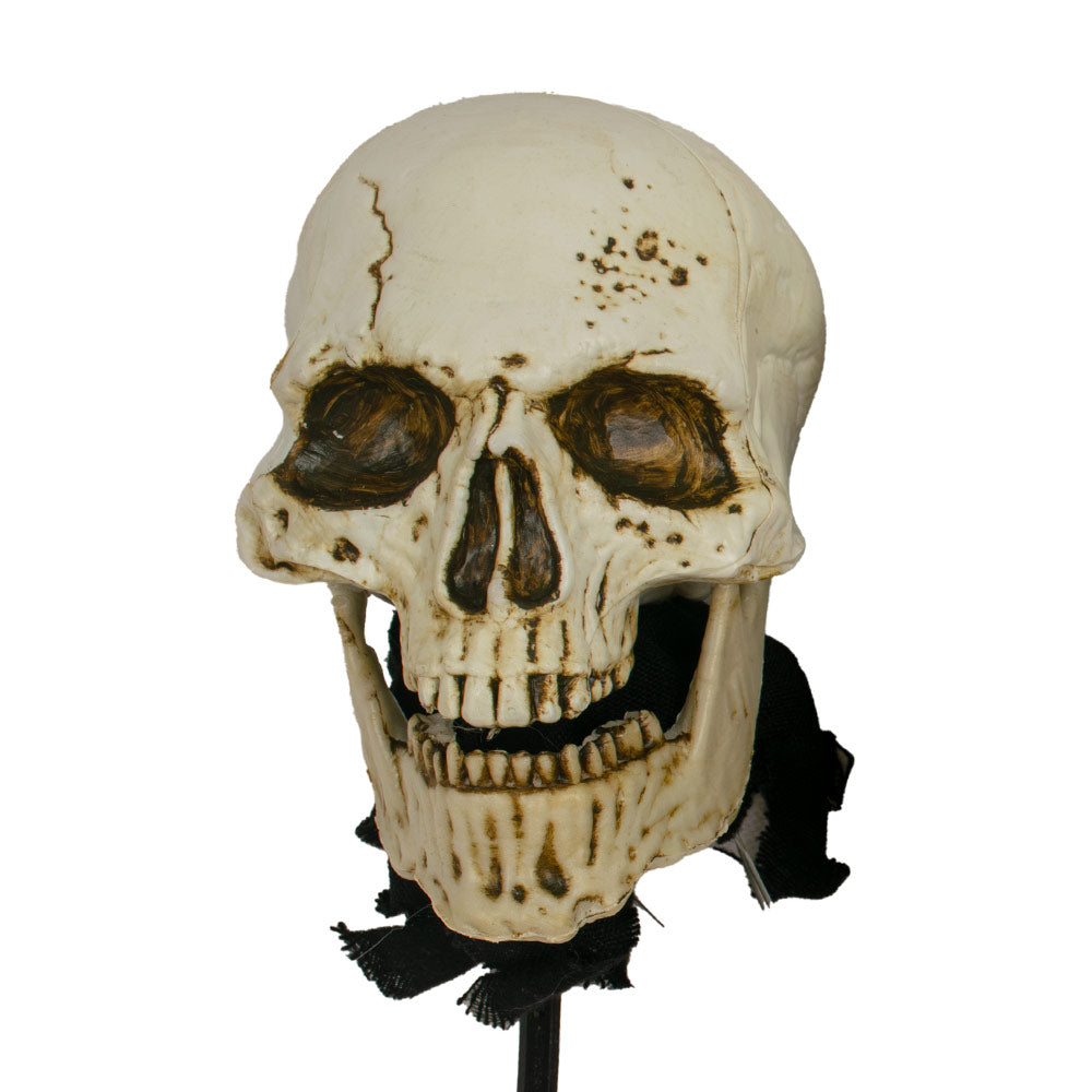 Mad Toys Spooky 3-Pieces Skull Pathway Lights Marker with Stakes Halloween Decoration