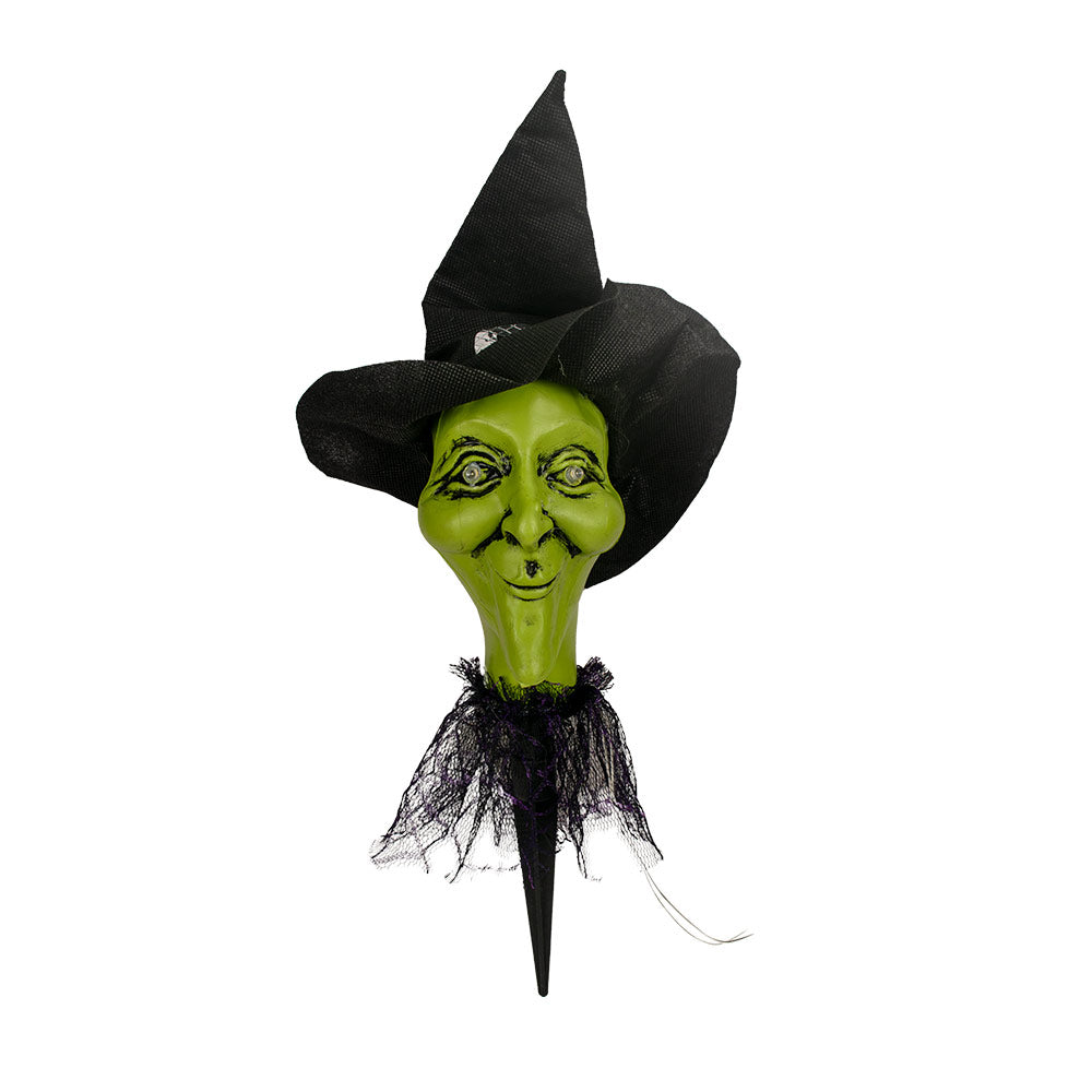 Mad Toys Spooky 3-Pieces Witch Pathway Lights Marker with Stakes Halloween Decoration
