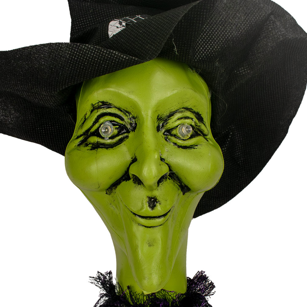 Mad Toys Spooky 3-Pieces Witch Pathway Lights Marker with Stakes Halloween Decoration