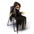 Mad Toys Spooky 47-Inch Hook-Over Chair Light-Up Eyes with Sound Witch Halloween Decoration