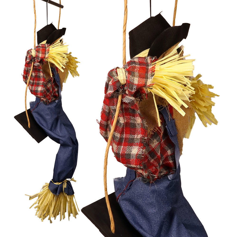Mad Toys Creepy Swinging Scarecrow Halloween Decoration with Light and Sound
