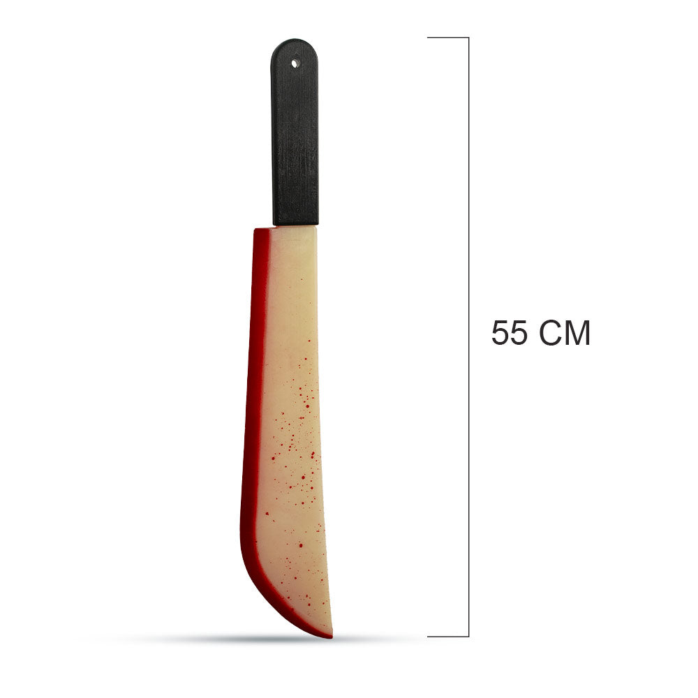 Mad Toys Scary Novelty PVC-Made 50cm Long Machete Halloween Serial Killer Props Costumes Accessories