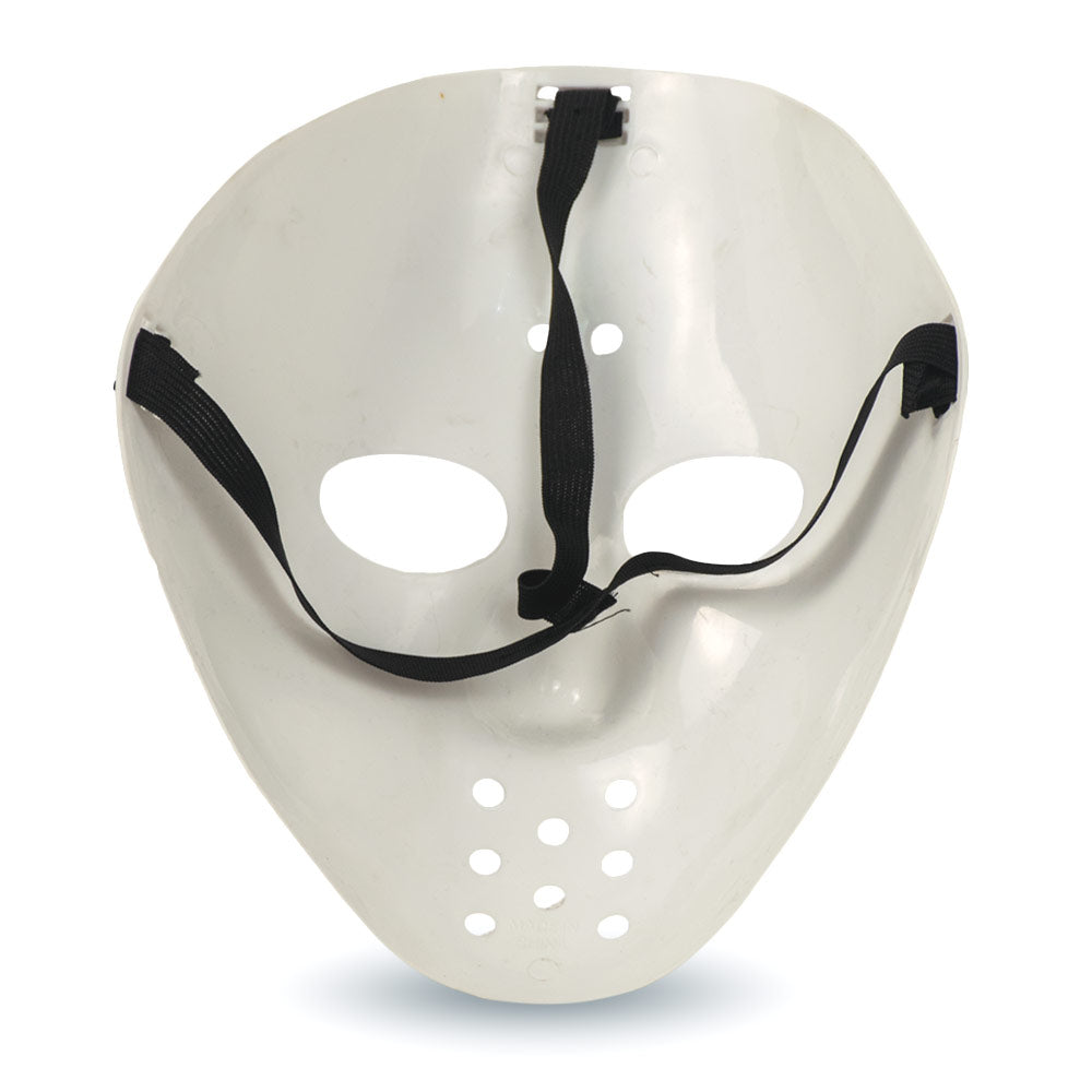 Mad Toys Spooky White Hockey Mask Halloween Costumes Accessory for Kids and Adults