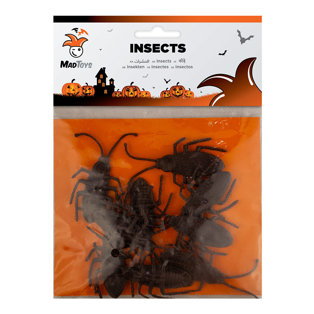 Mad Toys Spooky 12-Piece Fake Cockroaches Halloween Decoration Haunted House Decor