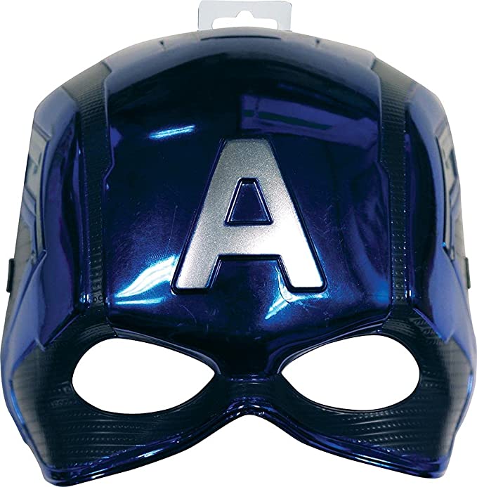 Rubies Marvel Captain America Metallic Mask Book Week and World Book Day Halloween Costume Accessory