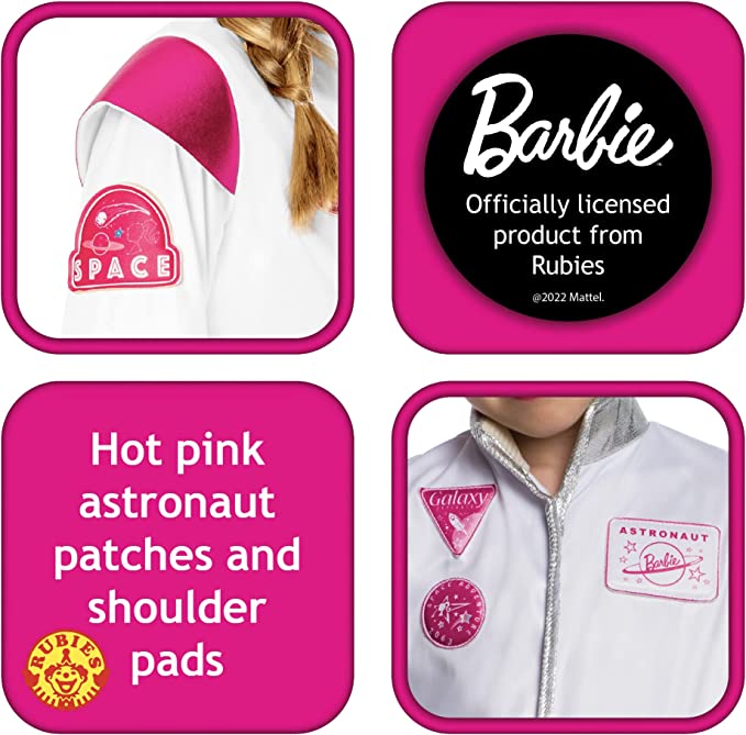 Rubie's Official Licensed Mattel Barbie Astronaut Book Week and World Book Day Child Costume