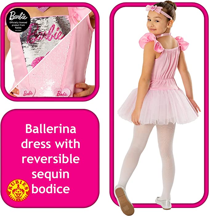Rubie's Official Licensed Mattel Barbie Ballerina Book Week and World Book Day Child Costume