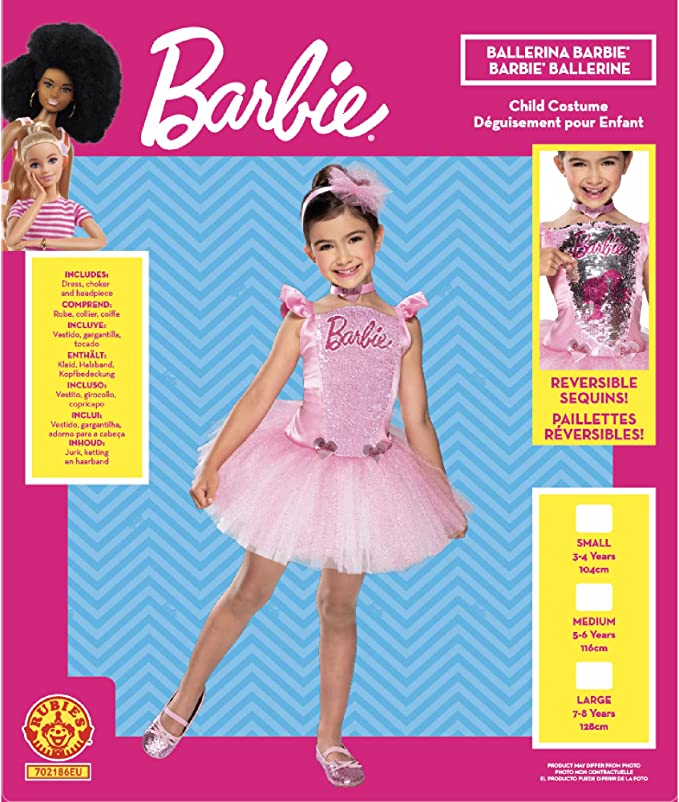 Rubie's Official Licensed Mattel Barbie Ballerina Book Week and World Book Day Child Costume