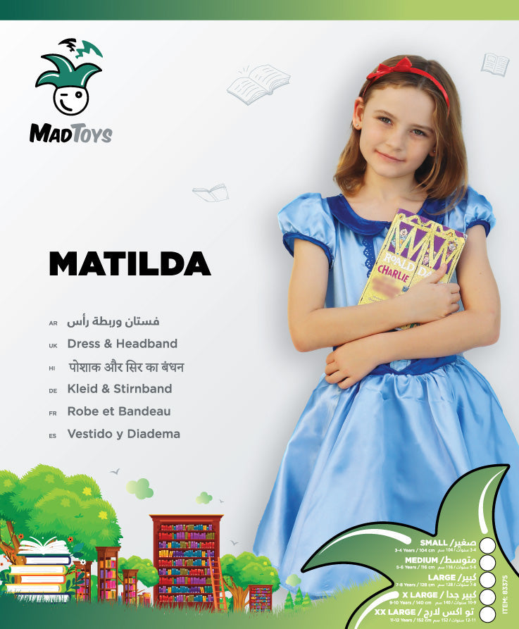 Mad Toys Matilda Book Week and World Book Day Halloween Costumes