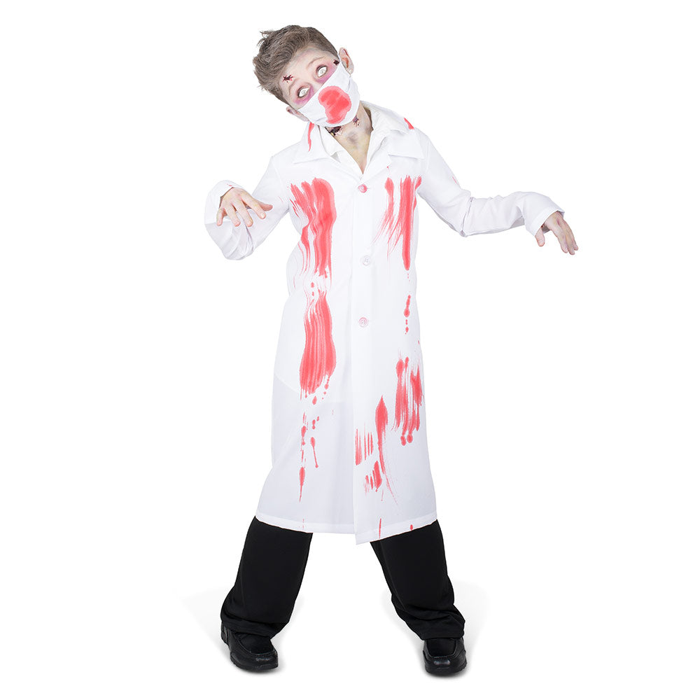 Mad Toys Zombie Doctor Coat and Mask Kids Halloween Costume