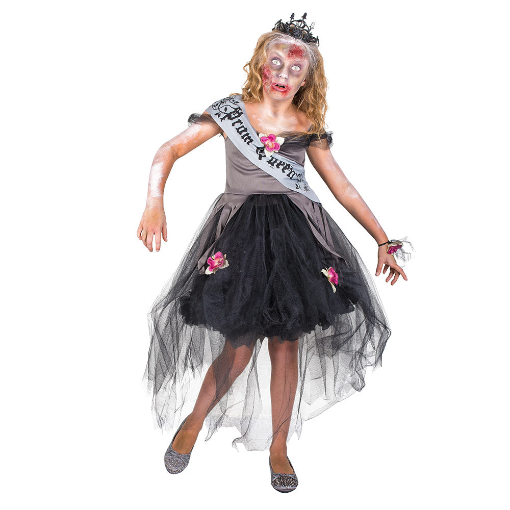 Mad Toys Zombie Prom Queen Dress with Accessories Kids Halloween Costume