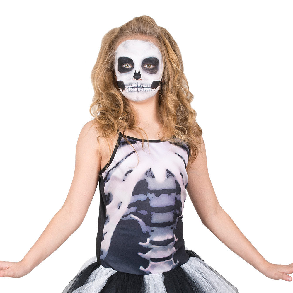 Mad Toys Skeleton Tutu Dress Kids Halloween Girls Costume