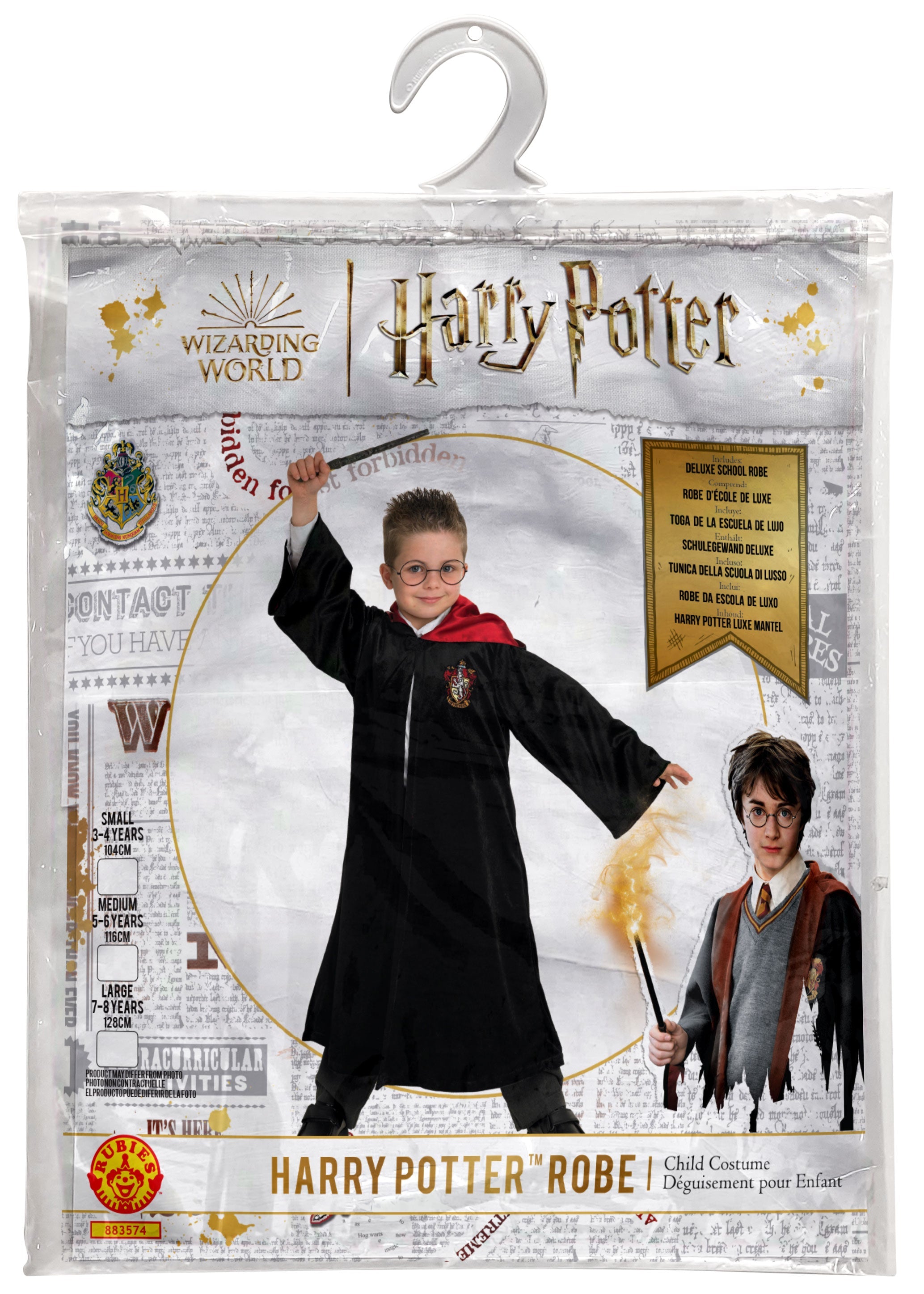 Rubie's Licensed Warner Brothers Harry Potter Deluxe Unisex School Robe Child Book Week and World Book Day Halloween Costumes