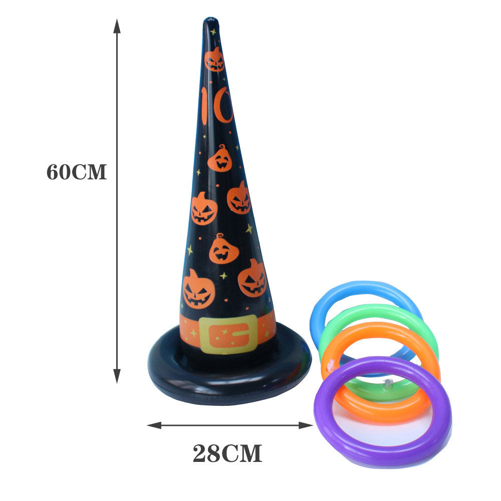 Mad Toys Inflatable Witch Hat Ring Toss Fun Halloween Game Decoration